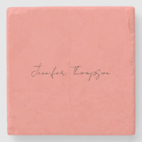 Calligraphie Elégant Coral rose Plaine Nom simple