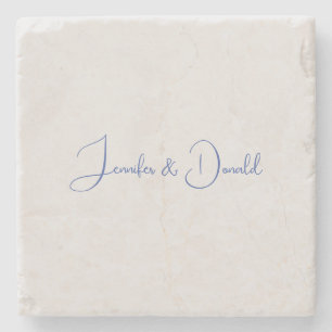 Dessous-de-verre En Pierre Calligraphie tendance script classique personnel s