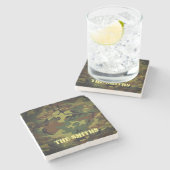 Dessous-de-verre En Pierre Cammo vert (Côté)