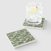 Dessous-de-verre En Pierre Camouflage vert (Côté)
