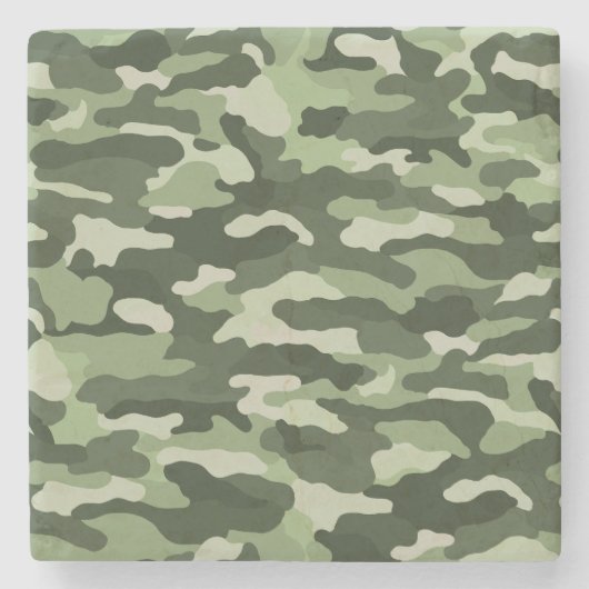 Dessous-de-verre En Pierre Camouflage vert (Devant)