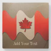 Dessous-de-verre En Pierre Canada Flag-Chrome par Shirley Taylor (Devant)