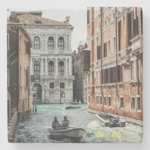 Dessous-de-verre En Pierre Canal de bateau de Venise