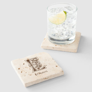 Dessous-de-verre En Pierre Capitale décorative botanique médiévale E