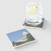 Dessous-de-verre En Pierre Capitol Building à Washington DC (Côté)