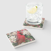 Dessous-de-verre En Pierre Cardinal des hommes rouges (Côté)