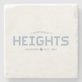 Dessous-de-verre En Pierre Carrelage, Carrelage bleu, Houston Heights (Devant)