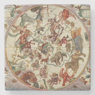 Dessous-de-verre En Pierre Carte céleste ancienne de l'étoile du Nord 1660