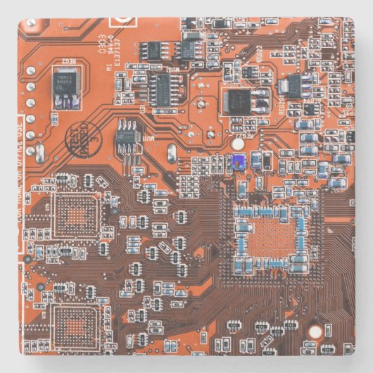 Dessous-de-verre En Pierre Carte circuit imprimé circuit orange PCB (Devant)