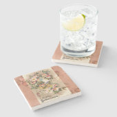 Dessous-de-verre En Pierre Carte d'anniversaire vintage (Côté)