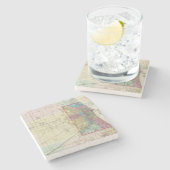 Dessous-de-verre En Pierre Carte de Chicago (Côté)