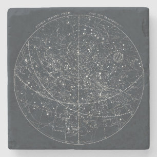 Dessous-de-verre En Pierre Carte de constellation vintage