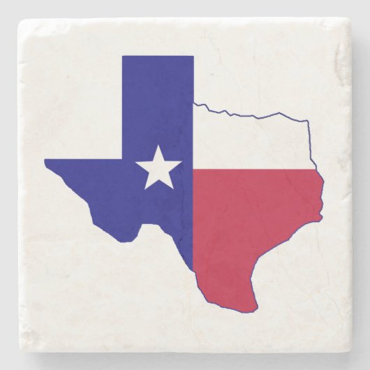 Dessous-de-verre En Pierre Carte de drapeau du Texas (Devant)