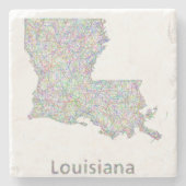 Dessous-de-verre En Pierre Carte de la Louisiane (Devant)