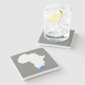 Dessous-de-verre En Pierre Carte de l'Afrique du Sud (Côté)