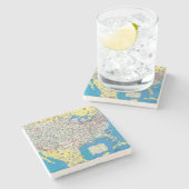 Dessous-de-verre En Pierre Carte de système d'American Airlines (Côté)