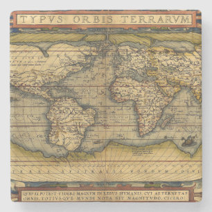 Dessous-de-verre En Pierre Carte de Vieux Monde