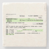 Dessous-de-verre En Pierre Carte d'embarquement - Rétro (Devant)