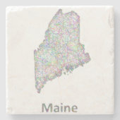 Dessous-de-verre En Pierre Carte du Maine (Devant)