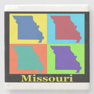 Dessous-de-verre En Pierre Carte du Missouri