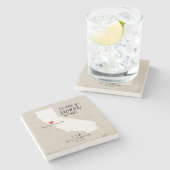 Dessous-de-verre En Pierre Carte faite sur commande à la maison douce de (Côté)