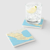 Dessous-de-verre En Pierre Carte politique du Mexique (Côté)