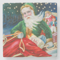 Carte postale de Noël vintage rétro Père Noël
