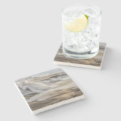 Dessous-de-verre En Pierre Cascade de Godafoss, hiver, Islande (Côté)