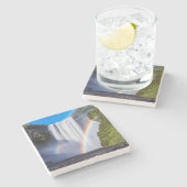 Dessous-de-verre En Pierre Cascade et arc-en-ciel (Côté)