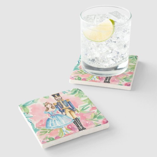 Dessous-de-verre En Pierre Casse-noisette aquarelle et Noël Clara (Côté)