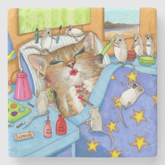 Dessous-de-verre En Pierre Cat 508 (Devant)