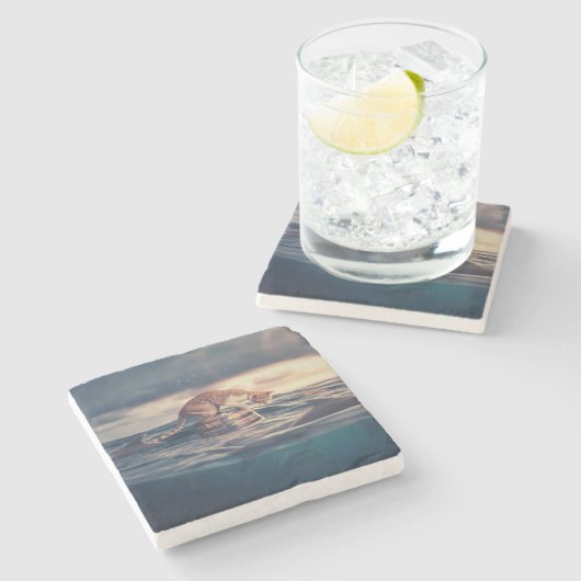 Dessous-de-verre En Pierre Cat Nap Dream ou cauchemar (Côté)