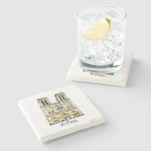 Dessous-de-verre En Pierre Cathédrale de la France de souvenir de Notre-Dame