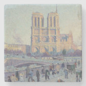 Dessous-de-verre En Pierre Cathédrale Notre-Dame Paris France Peinture classi (Devant)