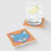 Dessous-de-verre En Pierre catrix laranja (Côté)