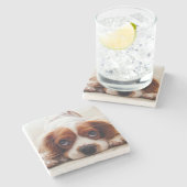 Dessous-de-verre En Pierre Cavalier Charles Spaniel (Côté)