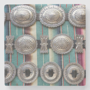 Dessous-de-verre En Pierre Ceintures en argent à vendre, Santa Fe, Nouveau-Me