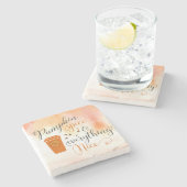 Dessous-de-verre En Pierre Célébration du café épice Citrouille mignon (Côté)