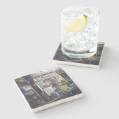 Dessous-de-verre En Pierre Cenosillicaphia, Singapour (Côté)