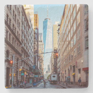 Dessous-de-verre En Pierre Centre-ville de New York Vue du World Trade Center