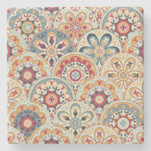 Dessous-de-verre En Pierre Cercles Abstraits : Papier peint couleur tendance