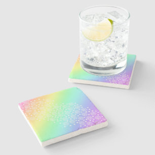 Dessous-de-verre En Pierre Cercles et points de dégradé arc-en-ciel