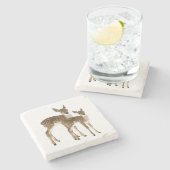 Dessous-de-verre En Pierre Cerf (Côté)