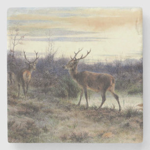 Dessous-de-verre En Pierre Cerf dans la forêt de Fontainebleau (Rosa Bonheur)