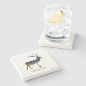 Dessous-de-verre En Pierre Cerf du pays (Côté)