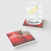 Dessous-de-verre En Pierre Cerises avec gouttes de ragoût (Côté)