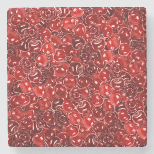 Dessous-de-verre En Pierre Cerises sucrées (Devant)