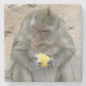 Dessous-de-verre En Pierre C'est à moi ! ! ... Singe Macaque thaïlandais sauv (Devant)