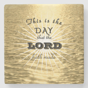 Dessous-de-verre En Pierre C'est le jour Religious Stone Coaster
