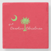 Dessous-de-verre En Pierre C'est un Noël en Caroline du Sud (Devant)